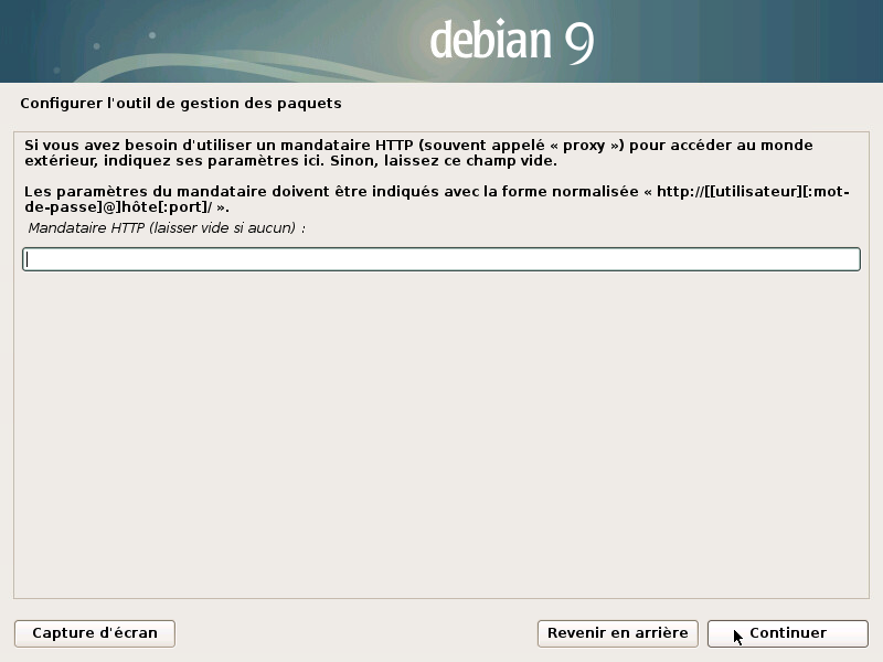 Configuration du proxy