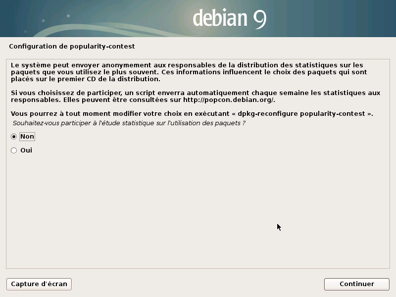 Configuration de popularity-contest