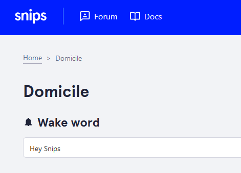 Wake word dans la console